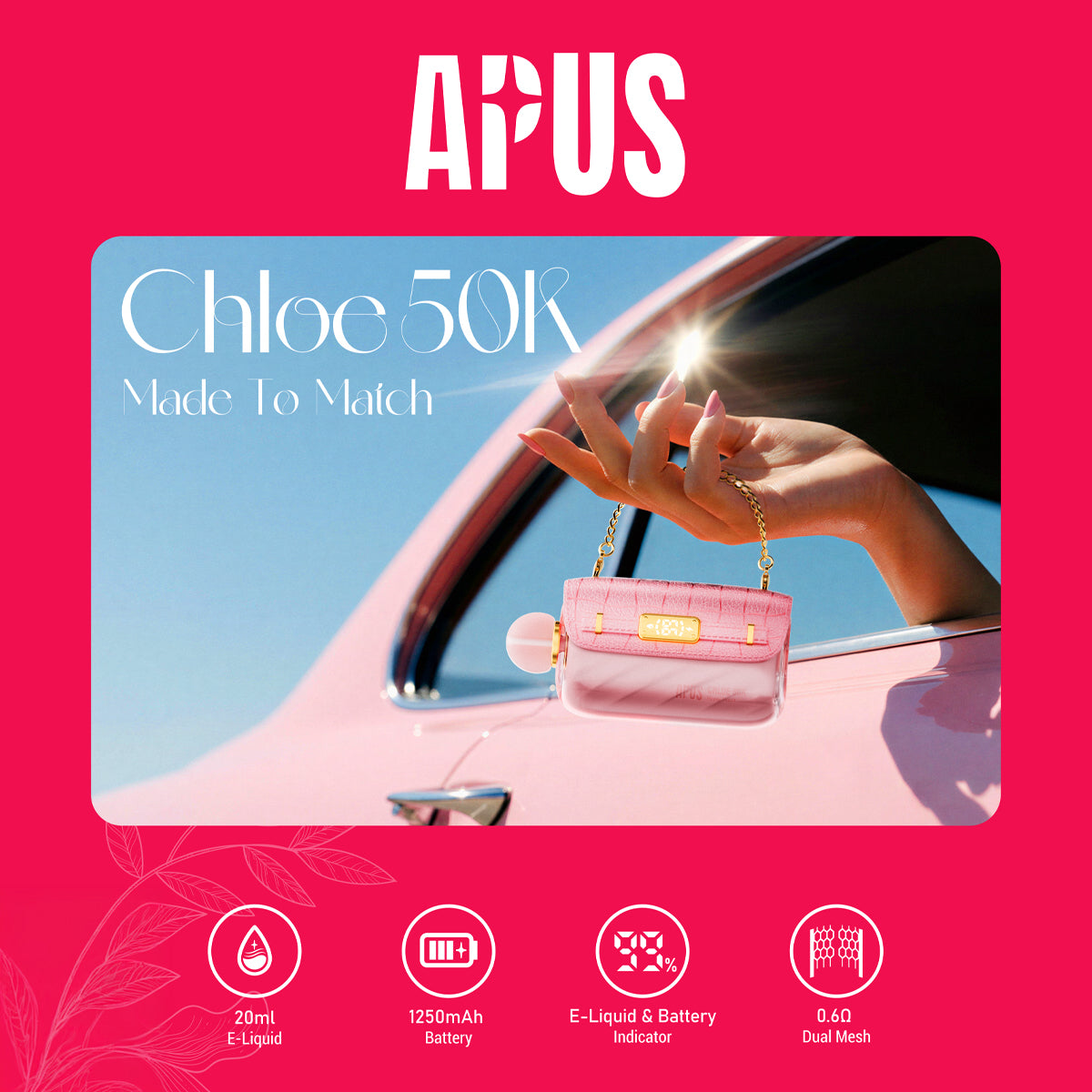 APUS Chloe 50K Disposable Device - 50,000 Puffs