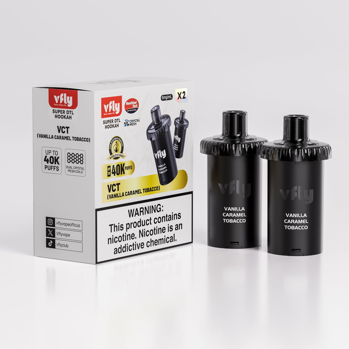 VFLY Super DTL Hookah 40K Disposable E-Hookah POD - 40000 Puffs (2 Count)