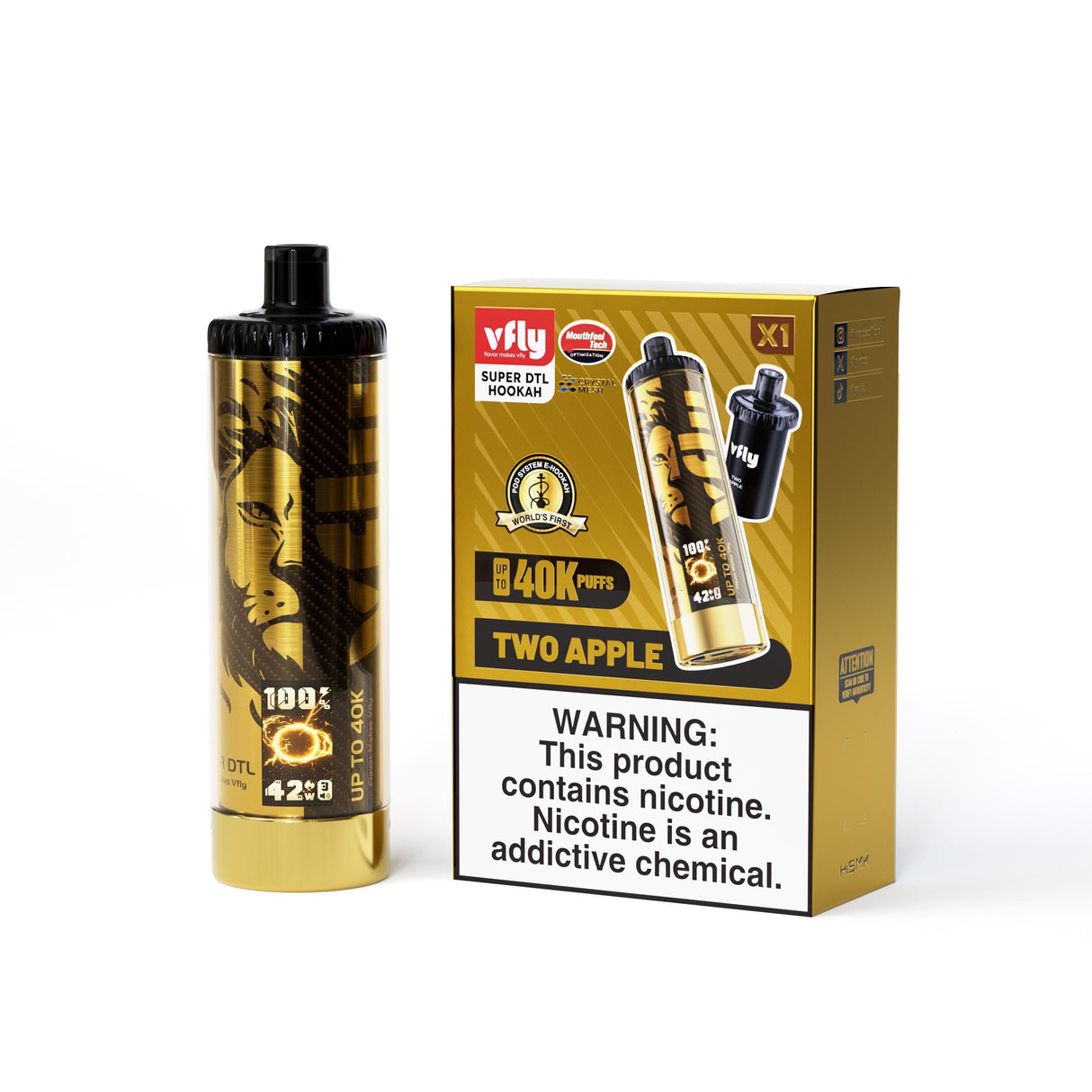 VFLY Super DTL Hookah 40K Disposable E-Hookah KIT - 40000 Puffs