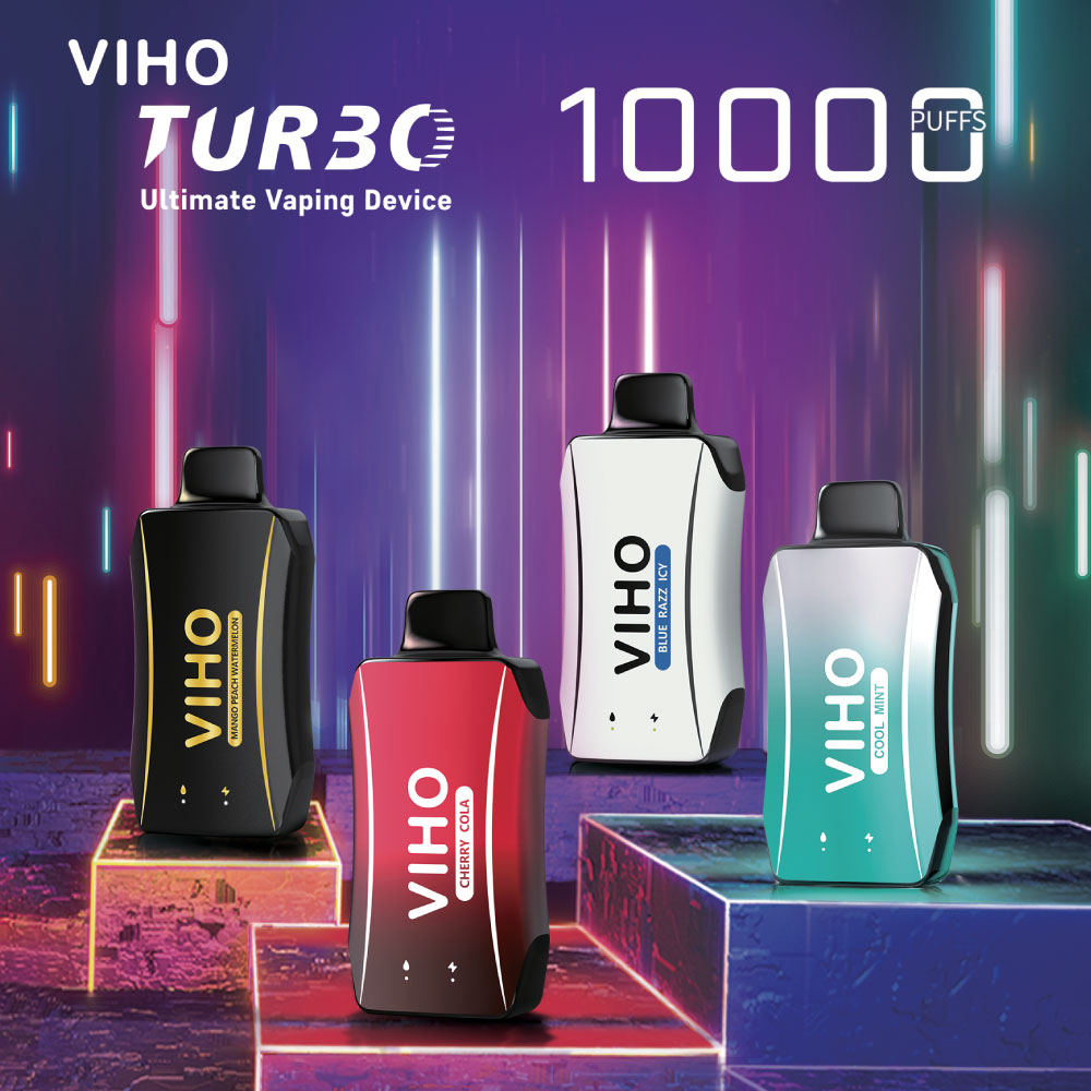 VIHO Turbo 10K Disposable Device with 18mL Capacity and Dual Mesh Coil