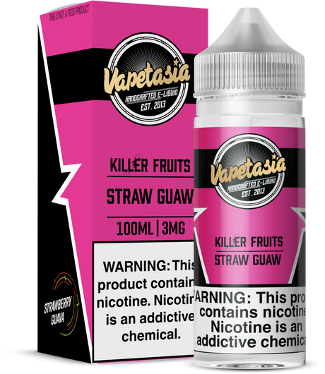 Vapetasia Killer Fruits Straw Guaw 100ml e-liquid with strawberry and guava flavors