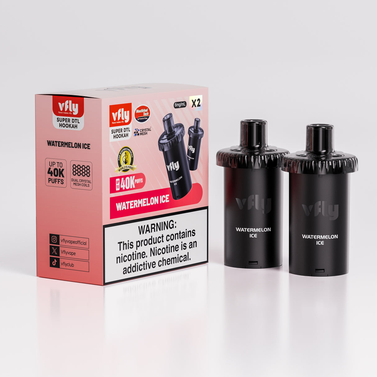 VFLY Super DTL Hookah 40K Disposable E-Hookah POD - 40000 Puffs (2 Count)