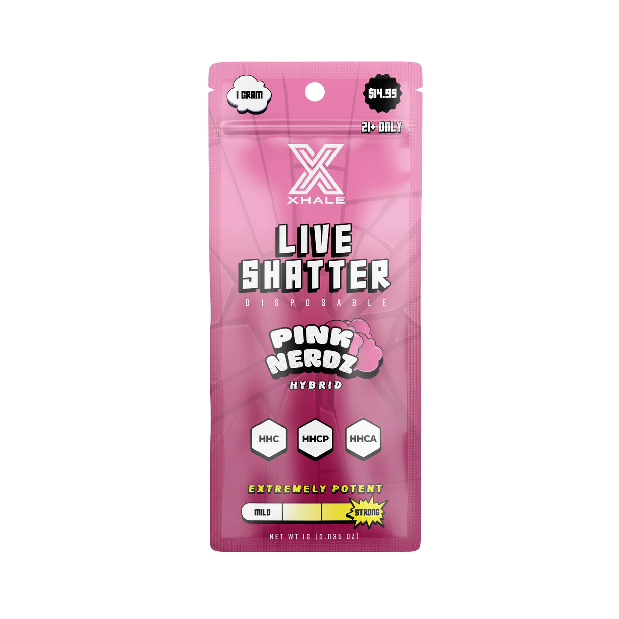 XHALE HHC Live Shatter 1g Disposable