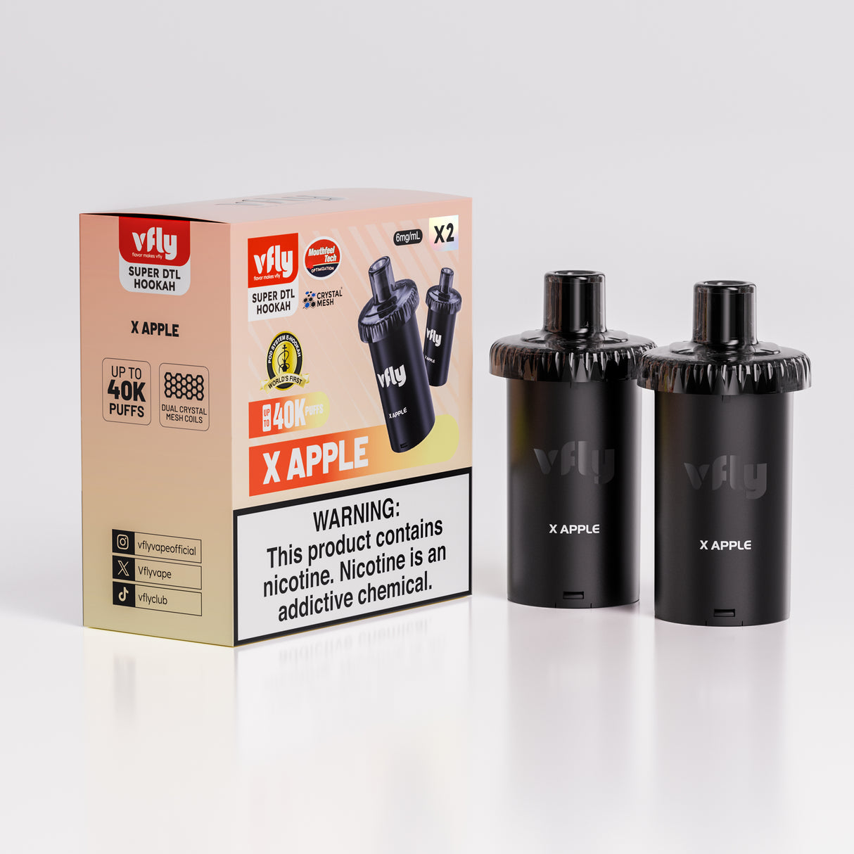 VFLY Super DTL Hookah 40K Disposable E-Hookah POD - 40000 Puffs (2 Count)