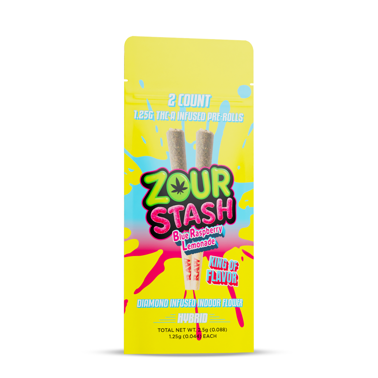 Zour Stash THC-A Diamond Infused Pre Rolls – Premium Indoor Flower 2 Pack