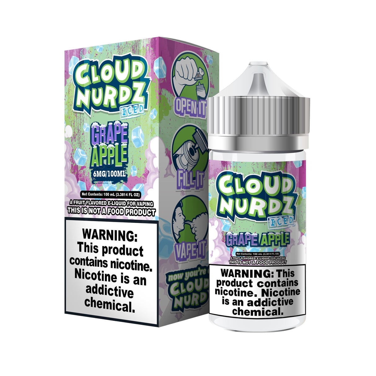 Grape Apple Iced by Cloud Nurdz TFN 100mL with Packaging