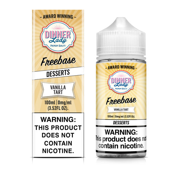 Dinner Lady Vanilla Tart TFN 100mL Freebase Vape Juice with packaging