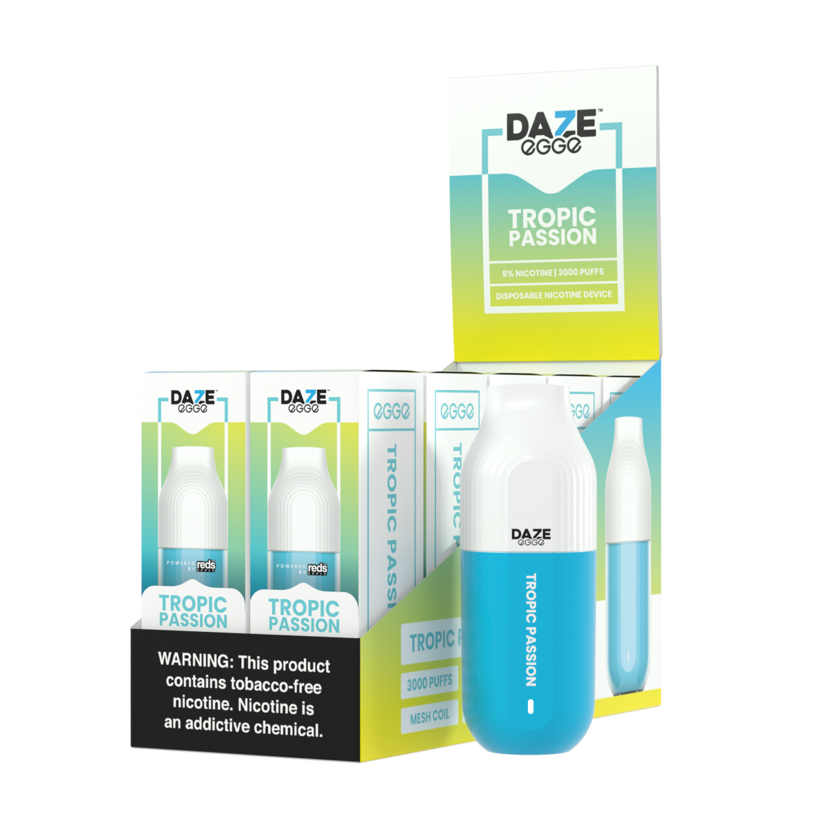 Daze Egge Disposable | 3000 Puffs | 7mL Tropic Passion with Packaging