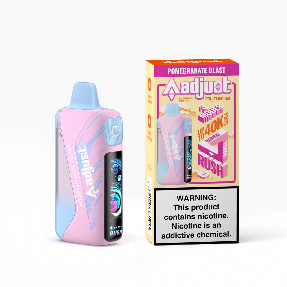 adjust myrusher 40K Puff Disposable Device - 40,000 Puffs