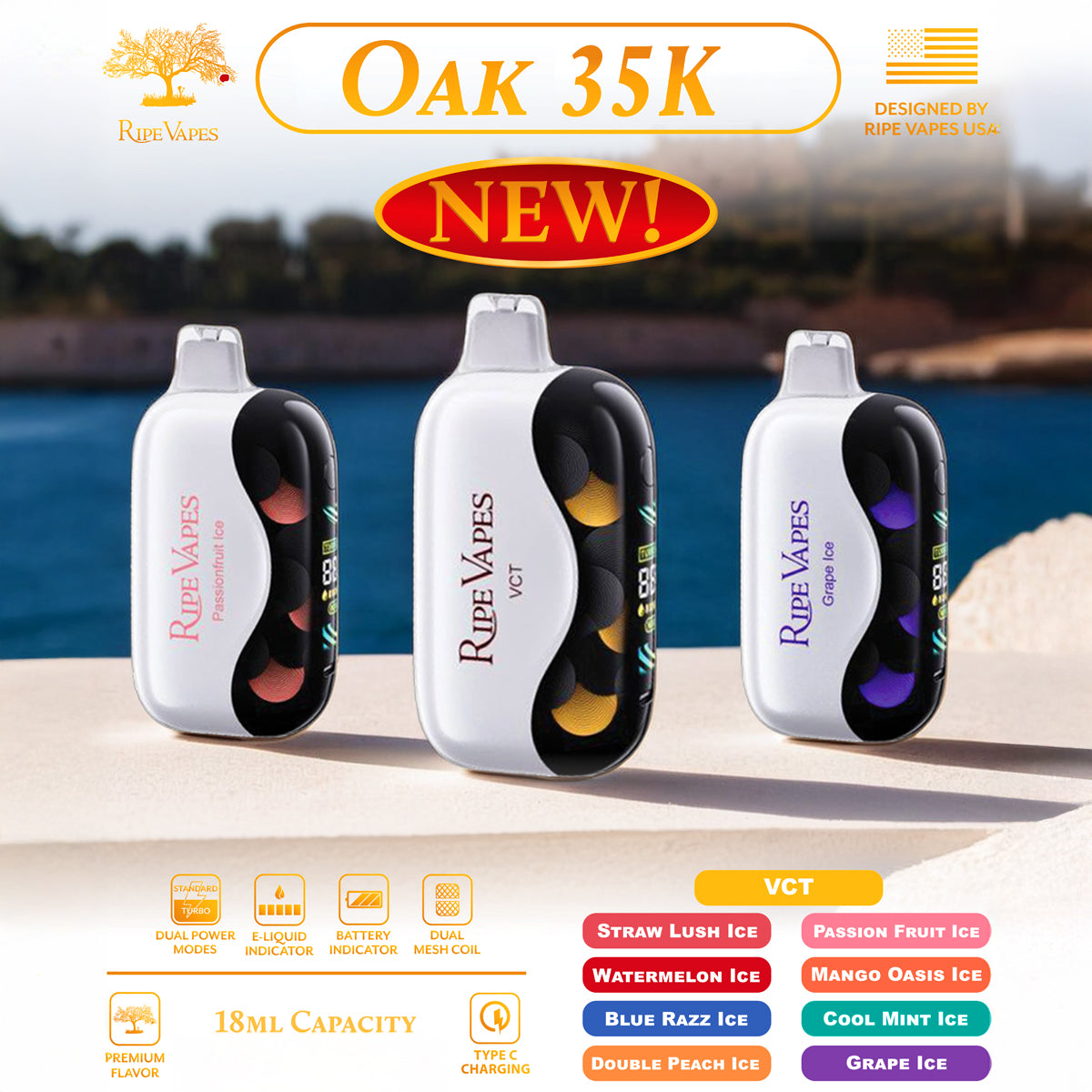 Ripe Vapes OAK 35K Disposable Device - 35,000 Puffs