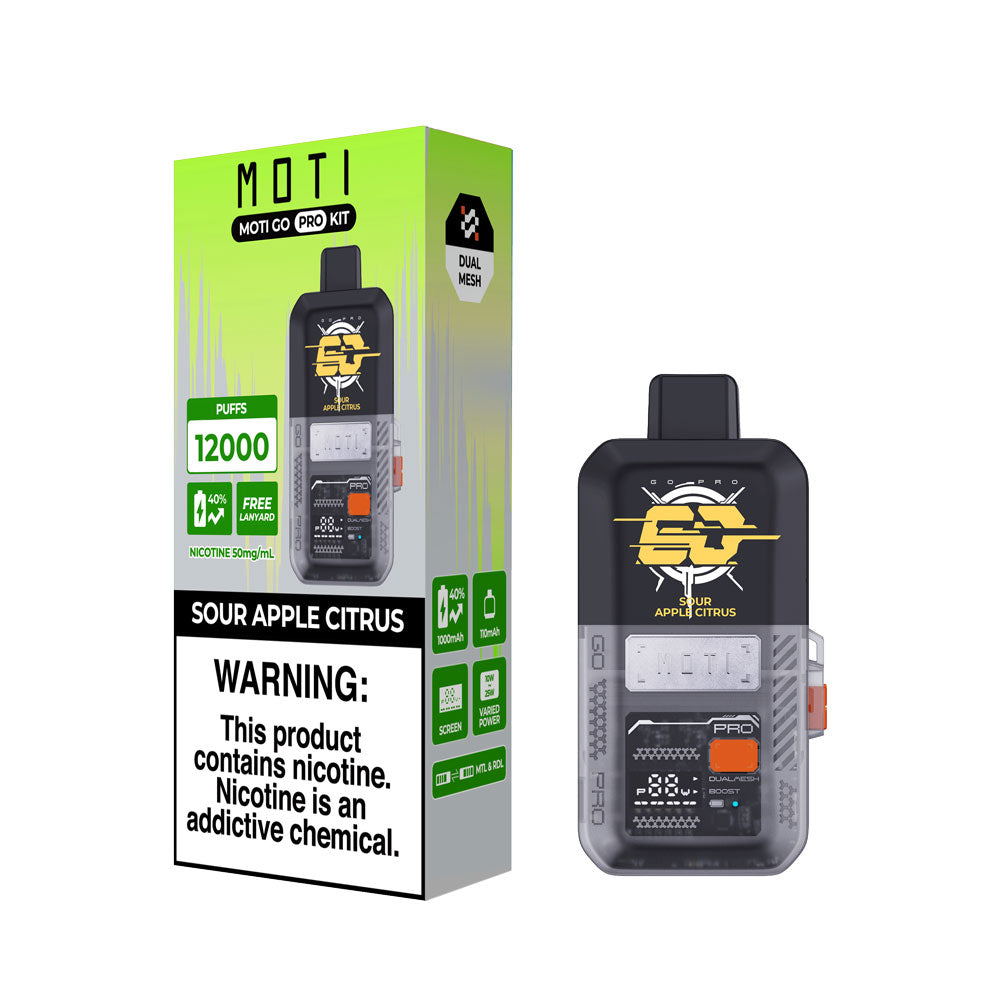 MOTI Go Pro Kit Disposable Device – 12000 Puffs