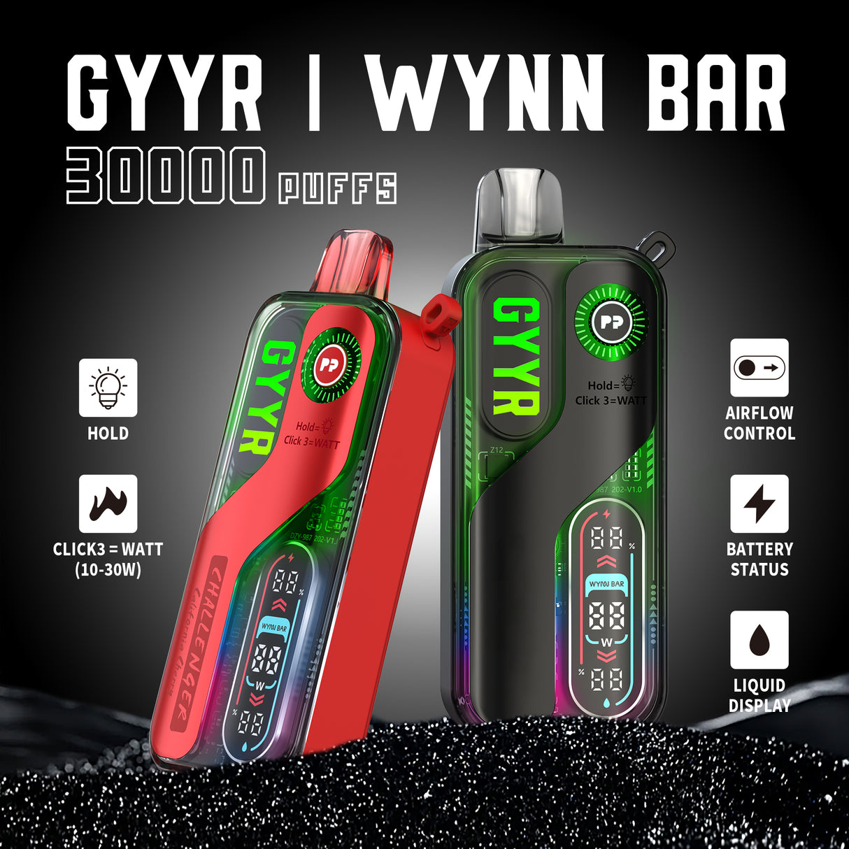 GYYR x Wynn Bar Challenger 30K Puff powered by PYNE POD Disposable Device - 30000 Puffs