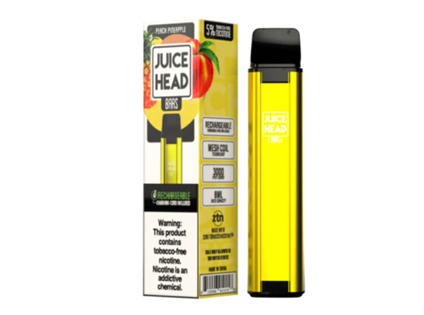 Juice Head Bars 3000 Puffs Synthetic Nicotine Salt Rechargeable Disposable Device