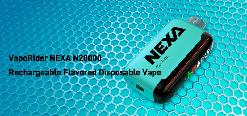 VapoRider NEXA N20000 Rechargeable Flavored Disposable Vape: Enjoy 20000 Puffs of Pure Vaping Bliss