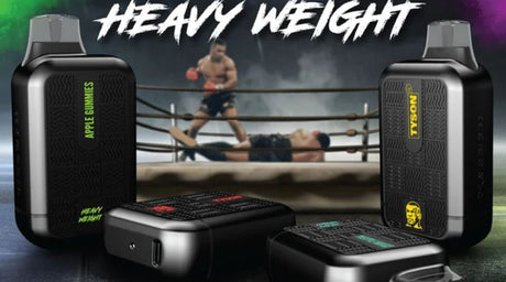 Display images of Tyson Vape, showing the front and bottom views of Tyson Vape.