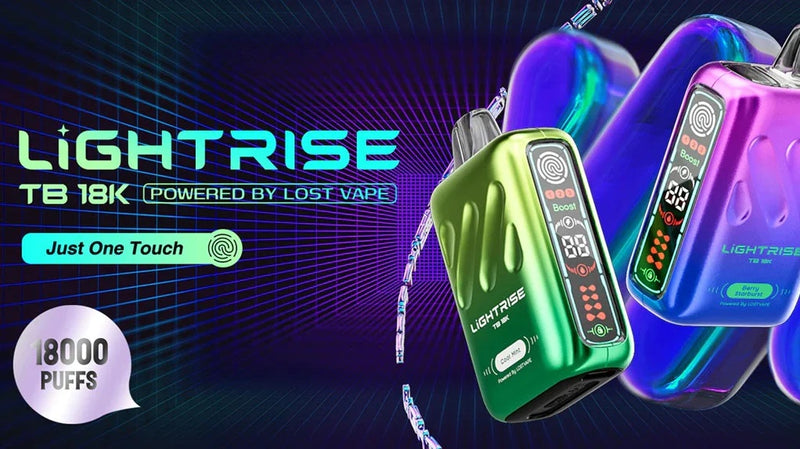 Review of Lightrise TB 18K Disposable Pod with Smart Touch Screen at Vaporider