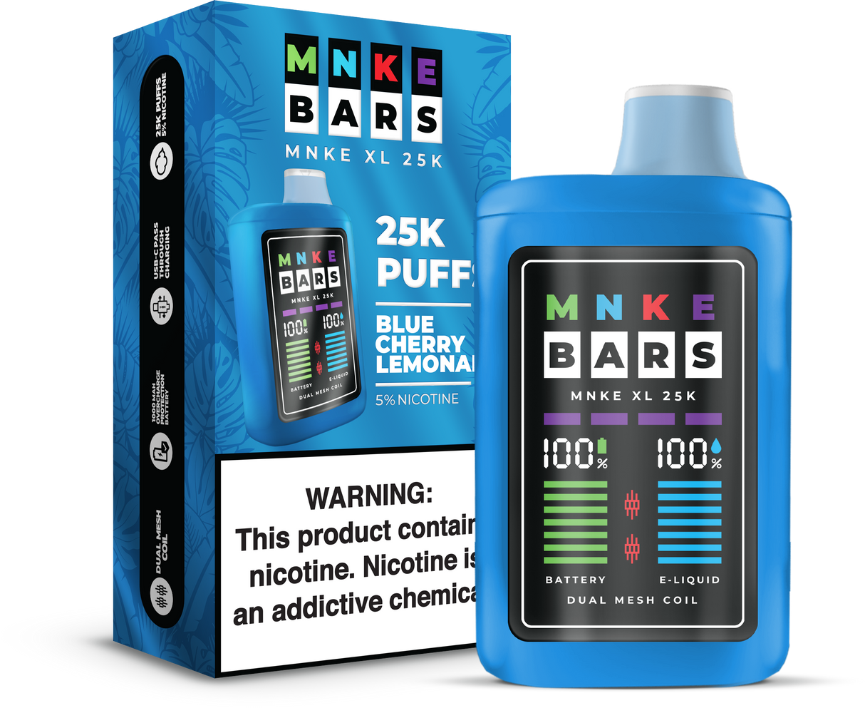 MNKE Bars XL 25K Puff Disposable Device – 25,000 Puffs