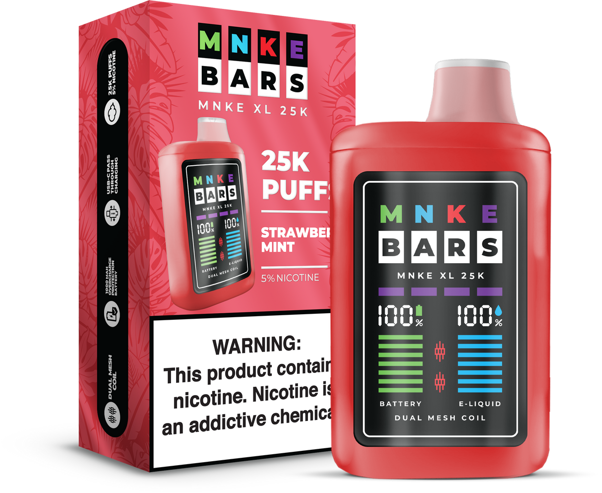MNKE Bars XL 25K Puff Disposable Device – 25,000 Puffs