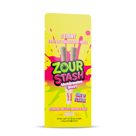 Zour Stash THC-A Diamond Infused 1.25g Pre Rolls - 2 Count