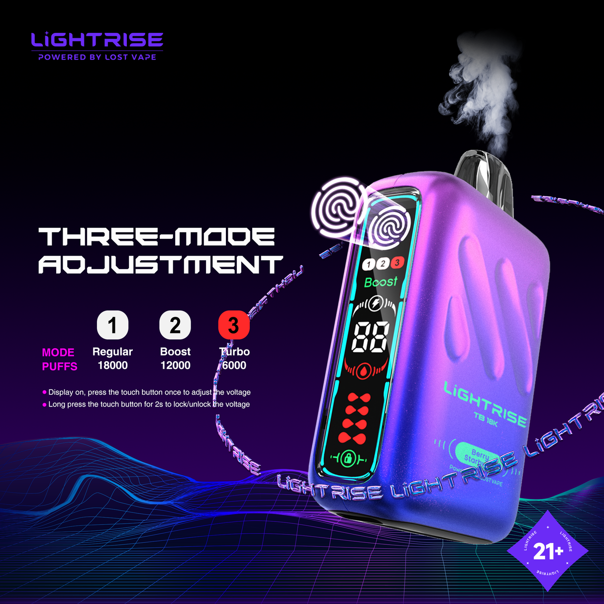 LIGHTRISE TB 18K Disposable Vape - 18,000 Puffs by LOST VAPE LIGHTRISE TB 18K Disposable Vape - 18,000 Puffs by LOST VAPE
