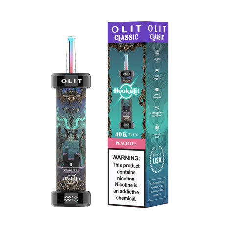 Made in USA | OLIT HookaLit 40K Puff Disposable E-Hookah - 40,000 Puffs