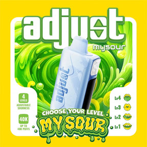 Adjust MySour 40K Disposable – 40,000 puff device with adjustable sour control.