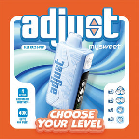 Adjust MySweet 40K Disposable – 40,000 puff device with adjustable sweetness and turbo firing modes.