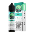 60mL bottle of Air Factory Mint E-Liquid with child-resistant cap and fresh mint flavor profile.