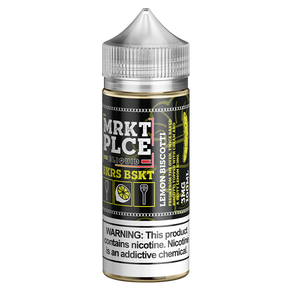 MRKTPLCE BKRS BSKT Lemon Biscotti 100mL bottle – dessert-inspired liquid with creamy lemon biscotti flavor