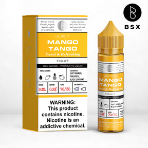 BSX Vapor BSX Series Mango Tango E-Liquid featuring mango, pineapple, and blackcurrant in a 60mL bottle.