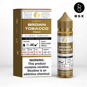 BSX Vapor Brown Tobacco 60mL – Light Spicy Tobacco Vape Juice