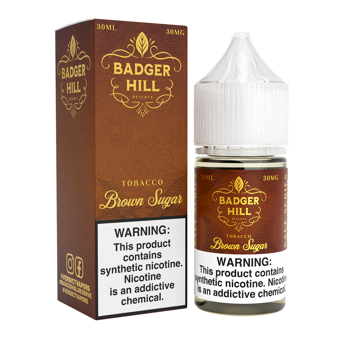 BADGER HILL RESERVE SALT - Brown Sugar - 30ML E-Liquid