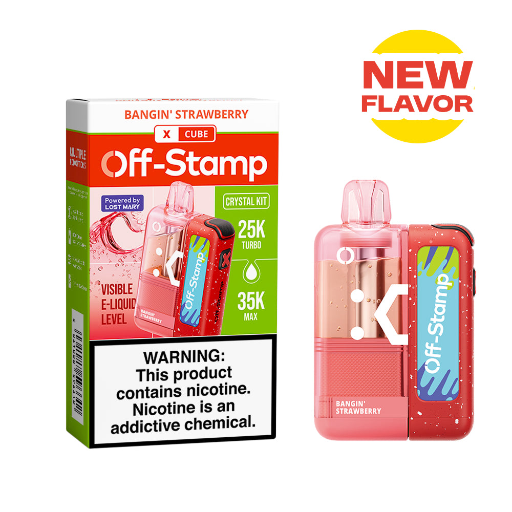 ⭐️TEXAS COMPLIANT ⭐️ | Off-Stamp X-CUBE "Crystal Cube" 35K Disposable KIT – 35,000 Puffs