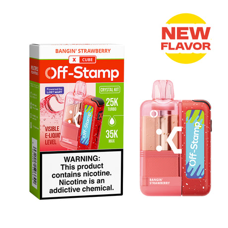 ⭐️TEXAS COMPLIANT ⭐️ | Off-Stamp X-CUBE "Crystal Cube" 35K Disposable KIT – 35,000 Puffs