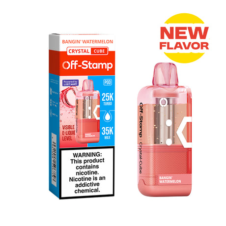 ⭐️TEXAS COMPLIANT ⭐️ | Off-Stamp X-CUBE "Crystal Cube" 35K Disposable POD – 35,000 Puffs