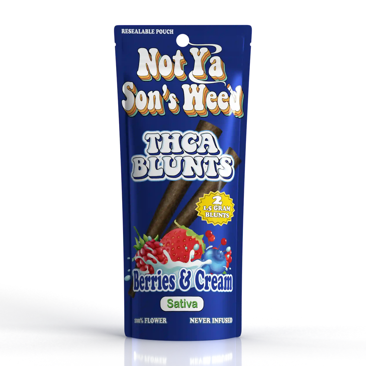 Not Ya Son’s Weed 1.5g THCA Blunt – 2 Pack, Non-Nicotine, Non-Tobacco, Slow Burn Wraps, Lab Tested