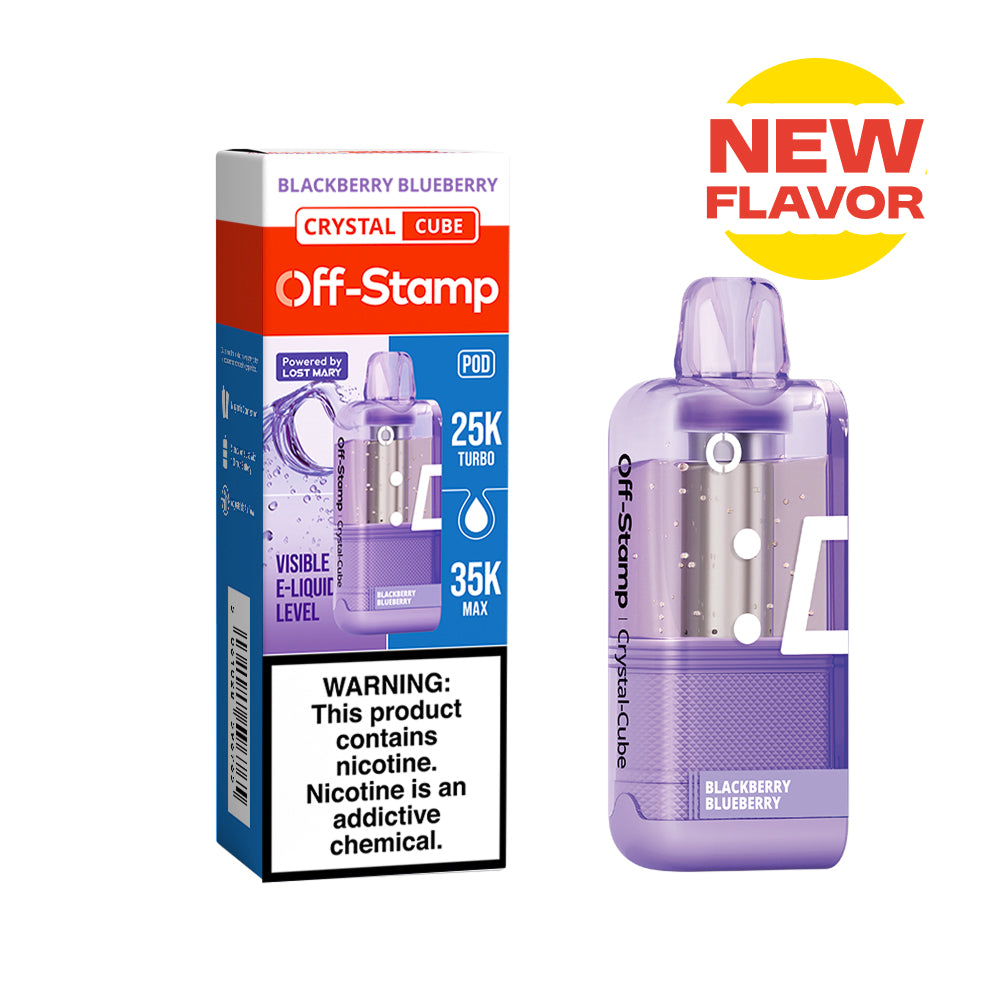 ⭐️TEXAS COMPLIANT ⭐️ | Off-Stamp X-CUBE "Crystal Cube" 35K Disposable POD – 35,000 Puffs