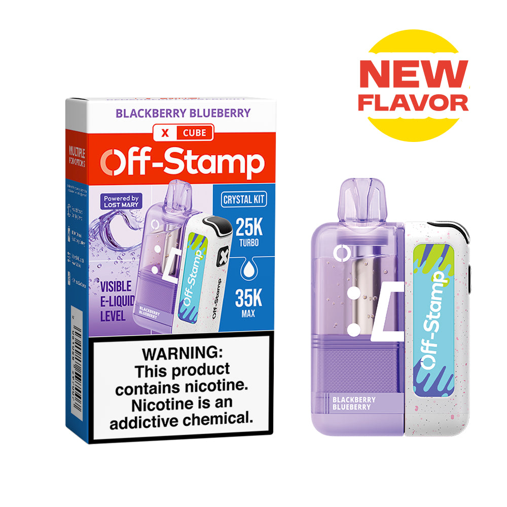 ⭐️TEXAS COMPLIANT ⭐️ | Off-Stamp X-CUBE "Crystal Cube" 35K Disposable KIT – 35,000 Puffs