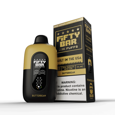 FIFTY BAR "Black Series" Powered by BEARD VAPE Co. 20K Puff Disposable Device - 20000 Puffs