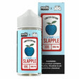 7 Daze Reds Apple x KEEP IT 100 ICED Slapple 100ML e-liquid with apple, blue raspberry slushie, and menthol flavor.