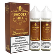 BADGER HILL RESERVE Brown Sugar 120ML twin pack e-liquid with rich tobacco and sweet brown sugar flavor.