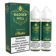 BADGER HILL RESERVE Menthol 120ML twin pack e-liquid with smooth tobacco and cool menthol flavor.