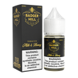 BADGER HILL RESERVE SALT Milk & Honey 30ML nicotine salt e-liquid with creamy milk, honey, and tobacco flavor.