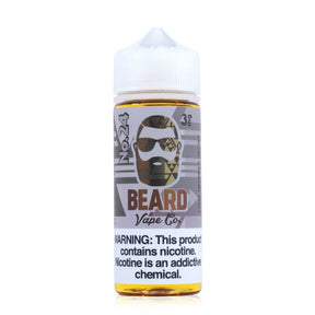 Beard Vape Co No. 24 120ML e-liquid with sweet malt and salted caramel flavor profile.