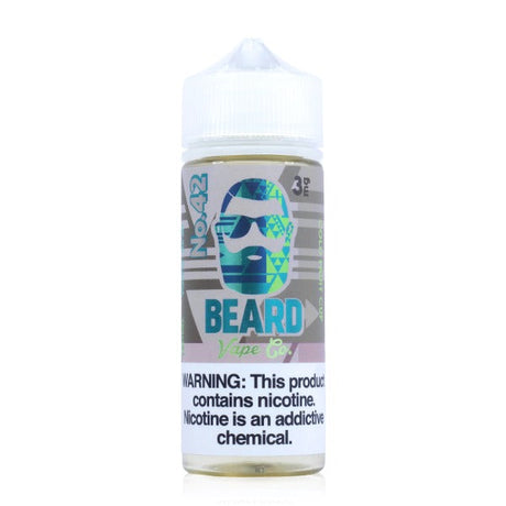 Beard Vape Co No. 42 120ML e-liquid with fresh fruit and whipped cream flavor profile.