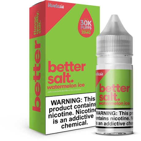 Better Salt Watermelon Ice 30ML nicotine salt e-liquid with sweet watermelon and icy menthol flavor.
