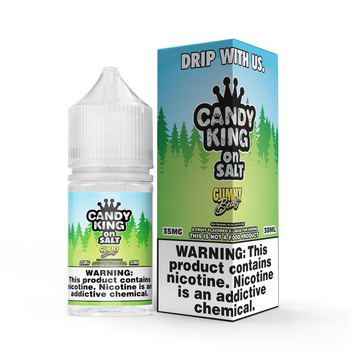 30ML CANDY KING on SALT Gummy Bears bottle with mixed fruit gummy candy flavor