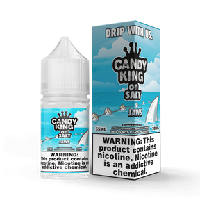 30ML CANDY KING on SALT Jaws bottle with blue raspberry and vanilla gummy candy flavor