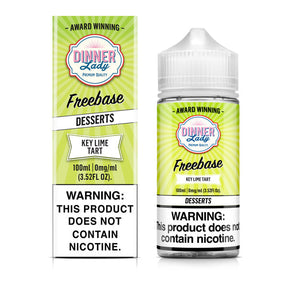 DINNER LADY Key Lime Tart 100ML dessert e-liquid with tangy key lime custard and buttery crumb pie crust flavor, made in the UK.