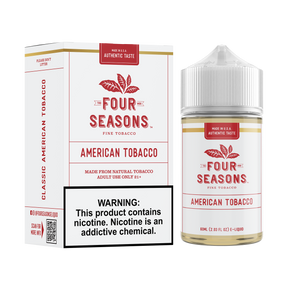 FOUR SEASONS American Tobacco 60ML E-Liquid featuring a full-bodied traditional tobacco flavor profile.